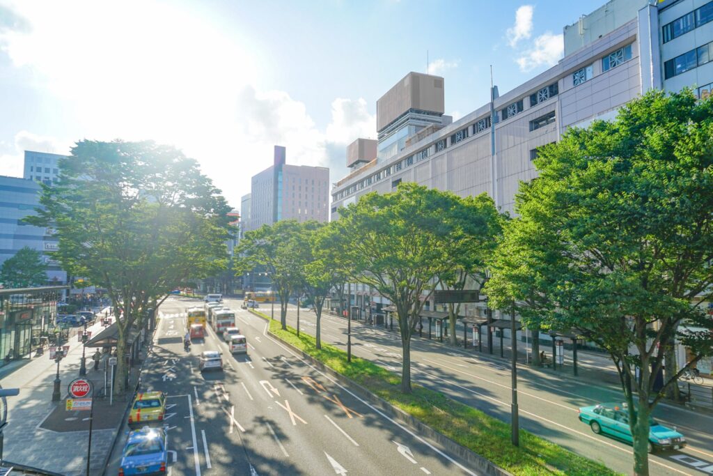 仙台駅西口の街並み